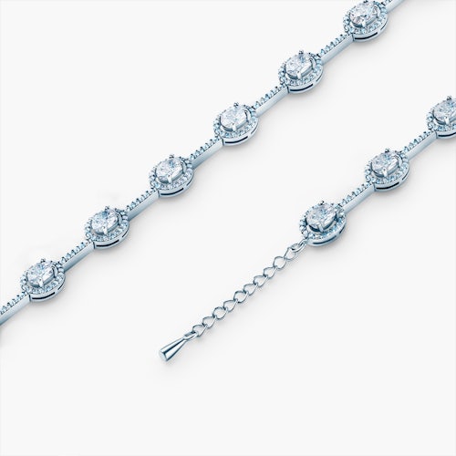 Bransoletka Swan Lake: białe złoto, diamenty